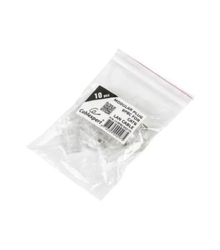 Коннектор Cablexpert RJ-45, Cat.5e, UTP, 8P8C, 10 шт, позолоченные контакты (LC-8P8C-001/10)