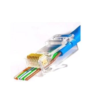 Конектор Kingda RJ-45, Cat.5e, UTP, 8P8C, наскрізні отвори, 100 шт (KD-PG8032-C5E/100)