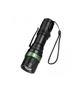 Фонарь ручной Watton WT-037, 3 режима, Zoom, черный (WT-037)