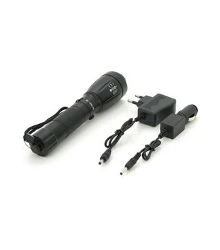 Фонарь тактический Bailong BL-1892, Zoom, 3 режима, черный (BL-1892)