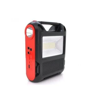 Фонарь переносной JY-108, Solar charging, 2 режима, черный/красный (JY-108+S)