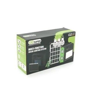 Фонарь переносной GD-C7, Solar charging, 3W, 1+1 режим, черный (GD-C7)
