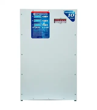Стабилизатор напряжения Укртехнология Optimum 3x15000 HV, 45 кВт
