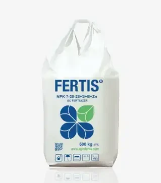 Добриво комплексне Fertis NPK 7-20-28+S+B+1%Zn (Фертіс), 500 кг