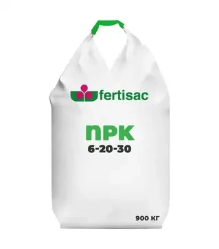 Удобрение комплексное NPK 6-20-30, 900 кг (Fertisac)