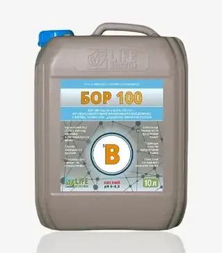 Микроудобрение Бор100 Кислый, 10 л (Life Biochem)