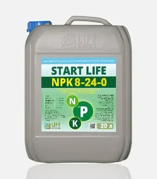 Удобрение комплексное Start life NPK 8-24-0 (Старт Лайф), 20 л (Life Biochem)