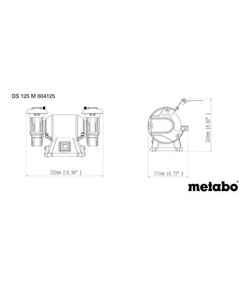 Станок точильный Metabo DS 125 M, 200 Вт, Ø125 мм (604125000) - фото 2